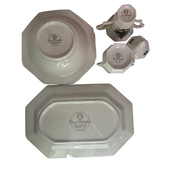 Nikko Japan Christmastime Retired 5 Piece Completer Serving Set-PLUS Bonus Bowl! - Picture 2 of 7